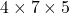 Rendered by QuickLaTeX.com 4 \times 7 \times 5