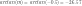 \displaystyle arctan (m) = arctan(- 0.5) = -26.57°