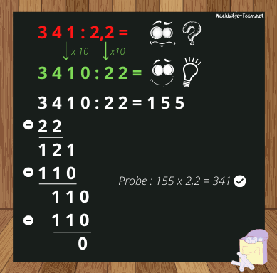 Komma im Divisor beim schriftlich dividieren