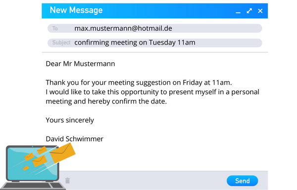 e-mail auf englisch schreiben
