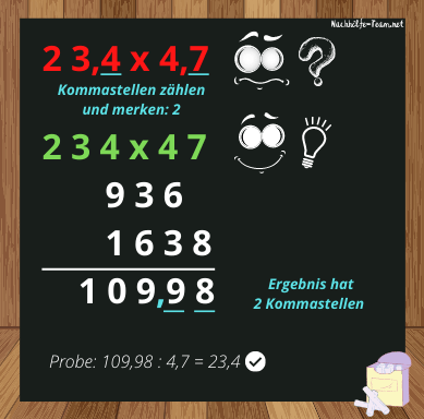 kommazahlen schriftlich multiplizieren