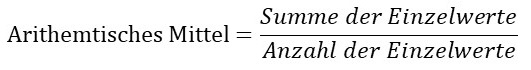 Arithmetisches Mittel vereinfachte Formel