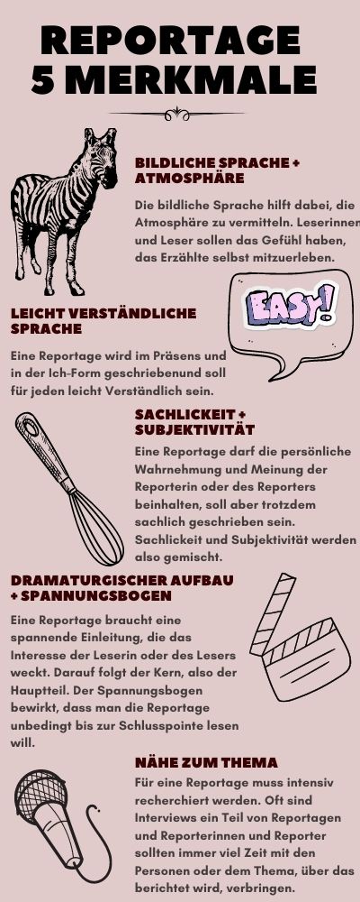 Reportage schreiben - 5 Merkmale einer Reportage