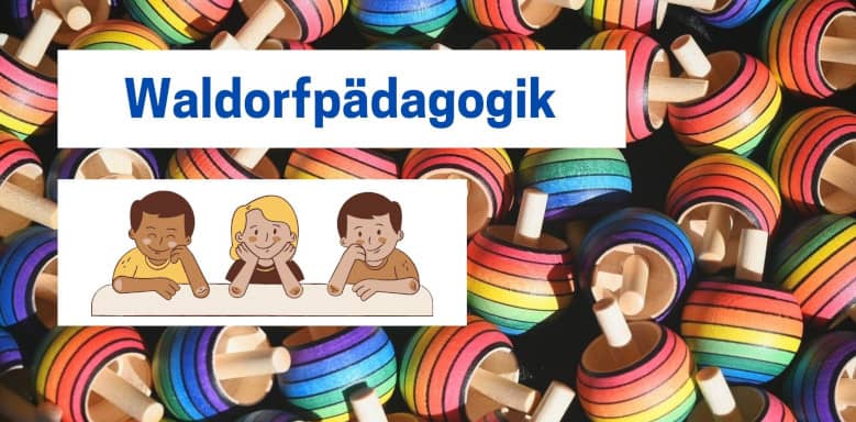 Waldorfpädagogik Bunte Kreisel mit Kindern