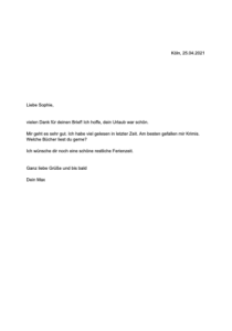 Schreibt man brief auf deutsch wie Brief Schreiben