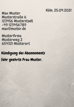 Brief man auf schreibt deutsch wie Briefe schreiben