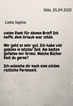 Wie schreibt man brief auf deutsch