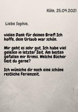 Brief schreiben persönlichen Briefe