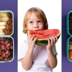 Kind mit Lunchboxen
