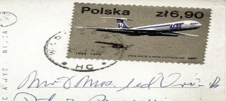 Briefe beschriften Ausland - Postkarte