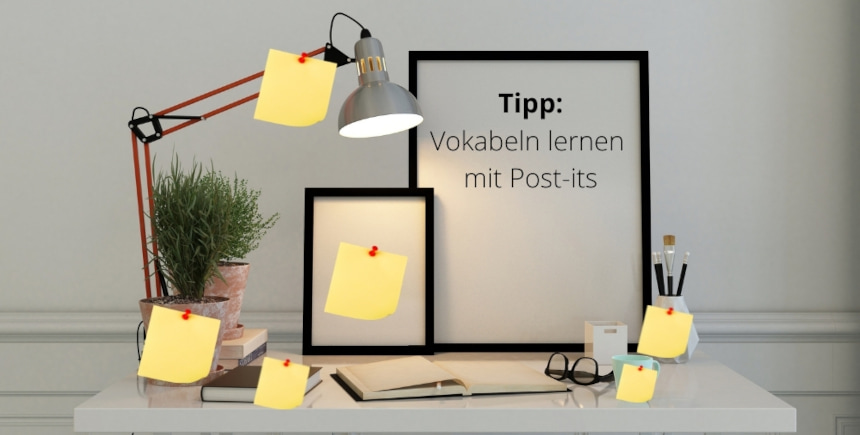 Vokabeln lernen (post-its)