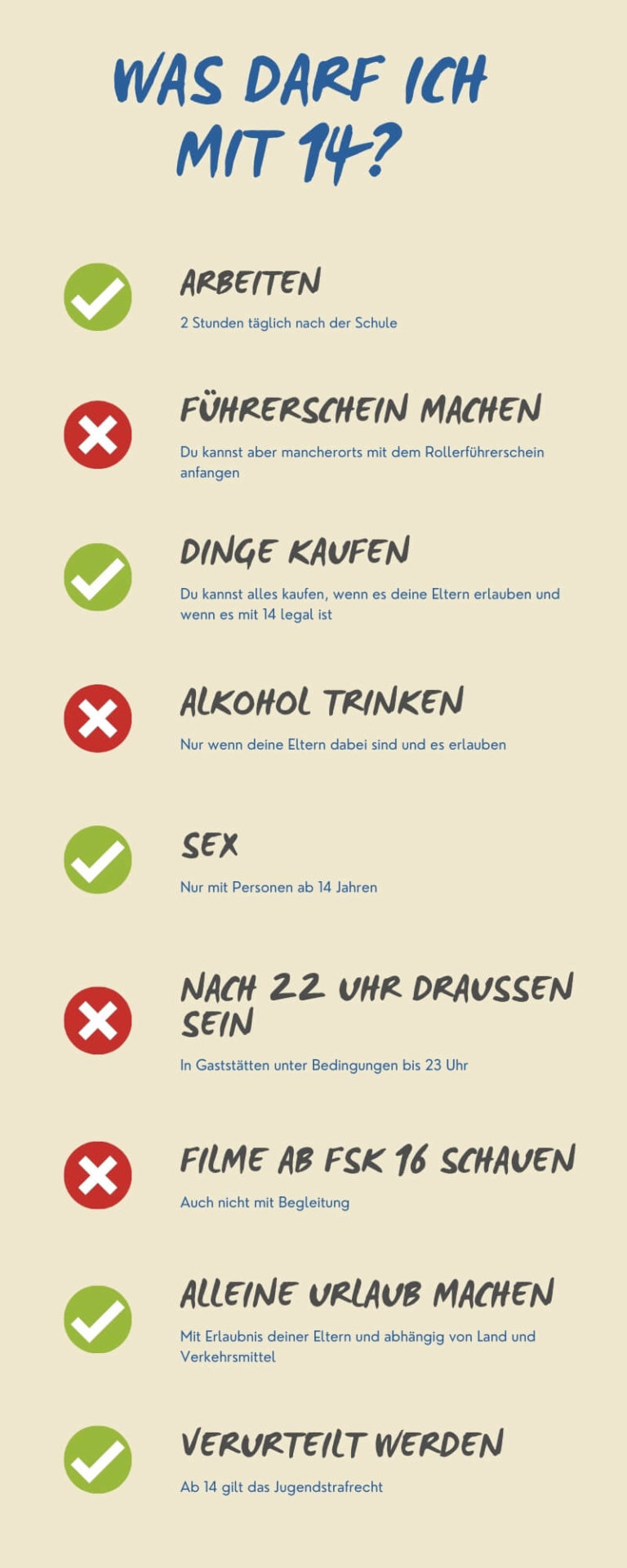 Was darf man mit 14? Aktuelle Übersicht 2022