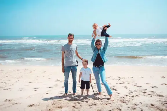 Familie am Strand