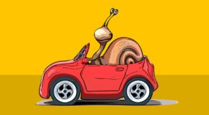 Geschwindigkeit berechnen - Schnecke im Auto