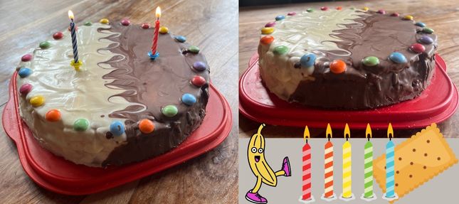 Schnelle und einfache Geburtstagstorte - Bananensplittorte