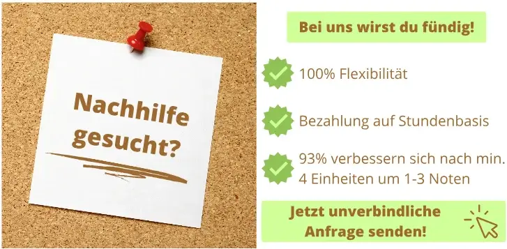 Auf der Such nach Nachhilfe? Klicke hier