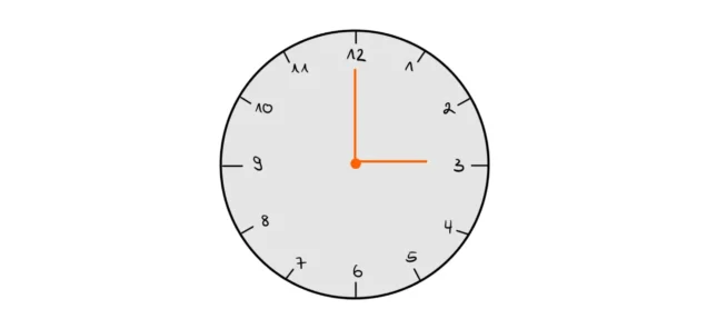 3 o'clock englisch uhrzeit beispiel