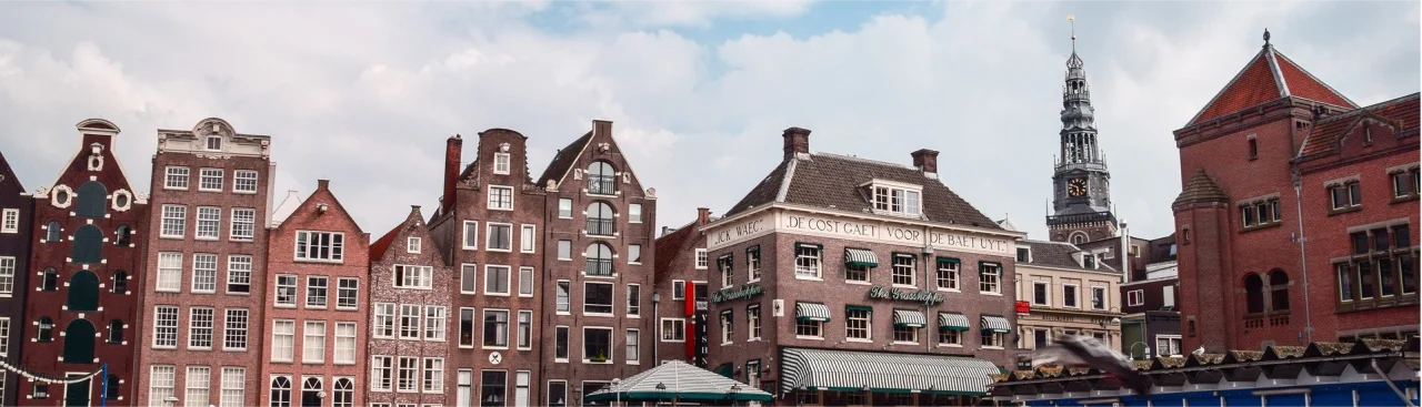 Hauptstädte Europas Straße in Amsterdam Häuser