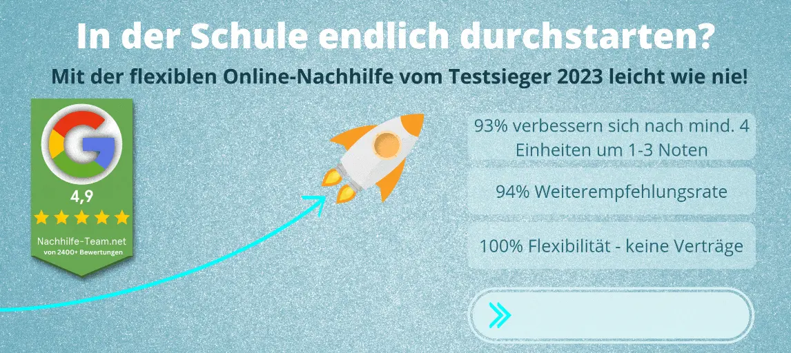 In der Schule endlich durchstarten? Mit der flexiblen Online-Nachhilfe vom Testsieger 2023 leicht wie nie!