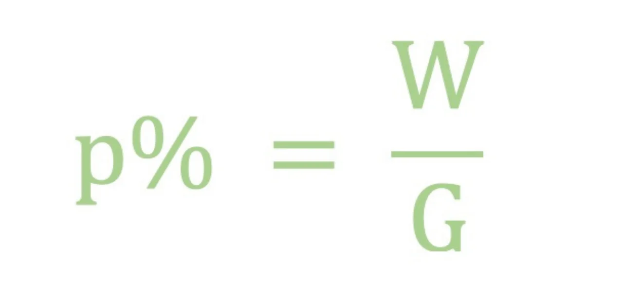 Die Prozentsatz-Formel Darstellung