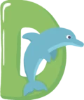 Alphabet lernen D Alphabet lernen D wie Delfin