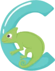 Alphabet lernen C Alphabet lernen C wie Chamäleon