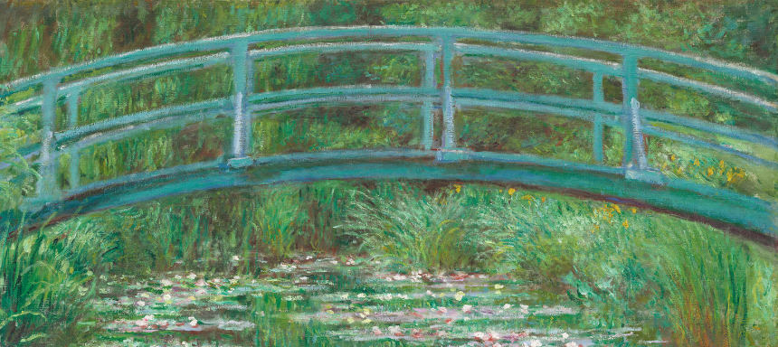 Claude Monet: Japanische Brücke im Garten von Giverny (Ausschnitt)