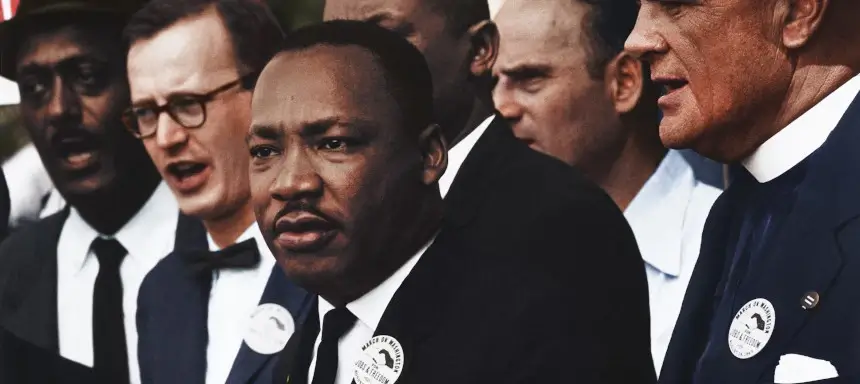 Martin Luther King bei einem Protest