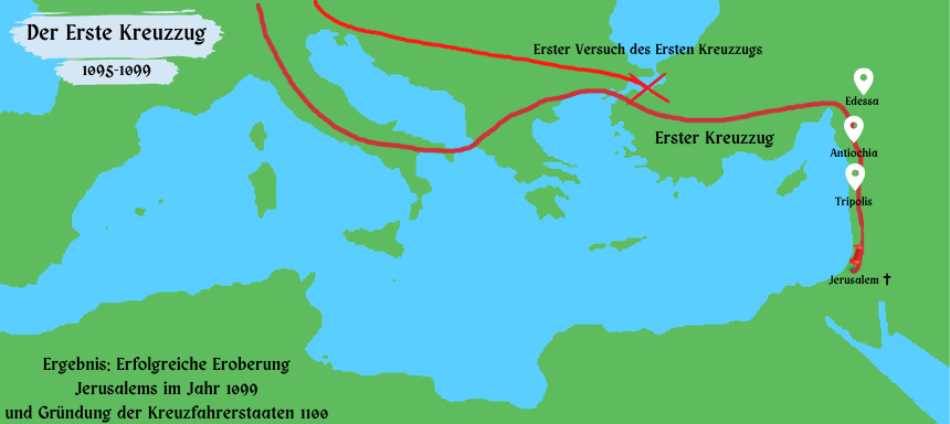Erster Kreuzzug Karte