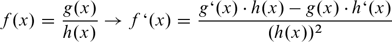 quotientenregel formel