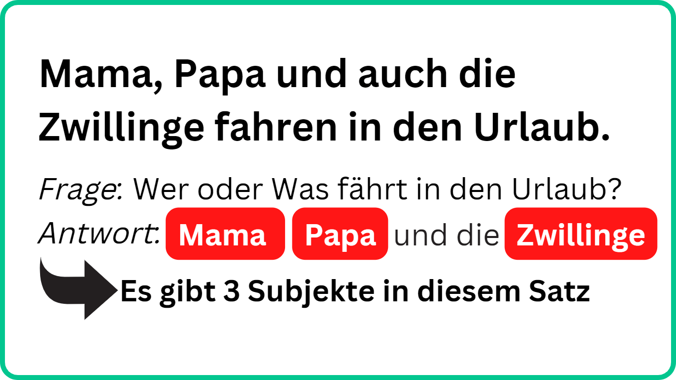 Mehrfaches Subjekt