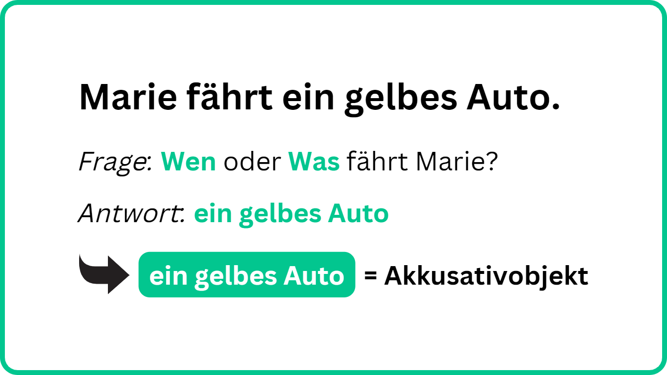 Wie findet man das Akkusativobjekt?