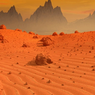 Mars Illustration der Landschaft des Mars
