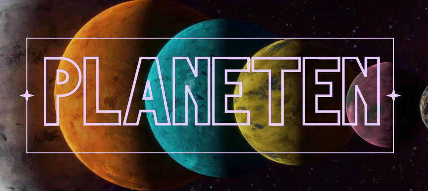 Bild von vier aneinander gereihten Planeten