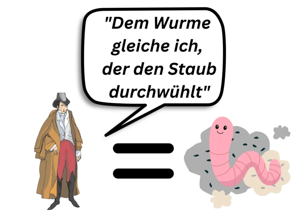 Faust vergleicht sich mit einem Wurm