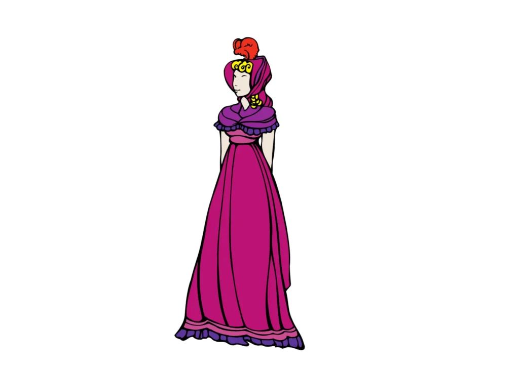 Ein junges Mädchen in einem Kleid