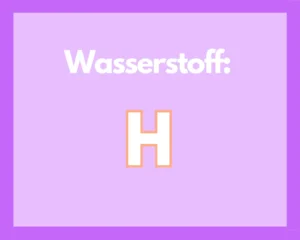 Wasserstoff Elementsymbol (Beispielbild)