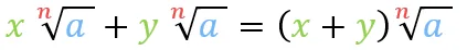 Wurzelgesetz Addition Formel