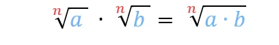 Wurzelgesetz Multiplikation Formel