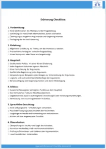 PDF mit Checkliste zur Erörterung