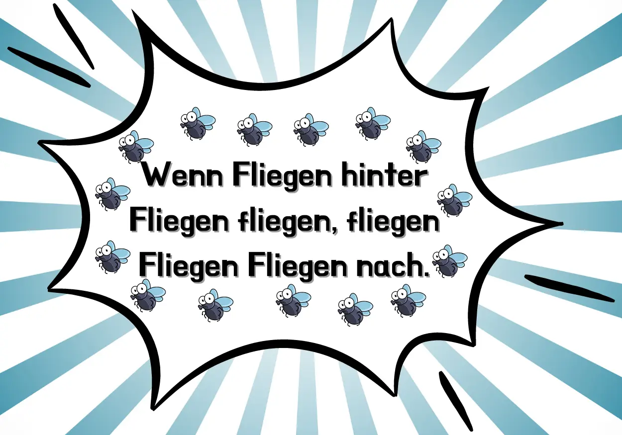 Wenn Fliegen hinter Fliegen fliegen, fliegen Fliegen Fliegen nach