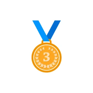 Eine Medaille für den dritten Platz.