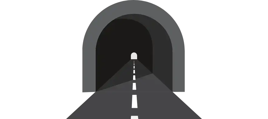 Zeichnung eines Tunnels