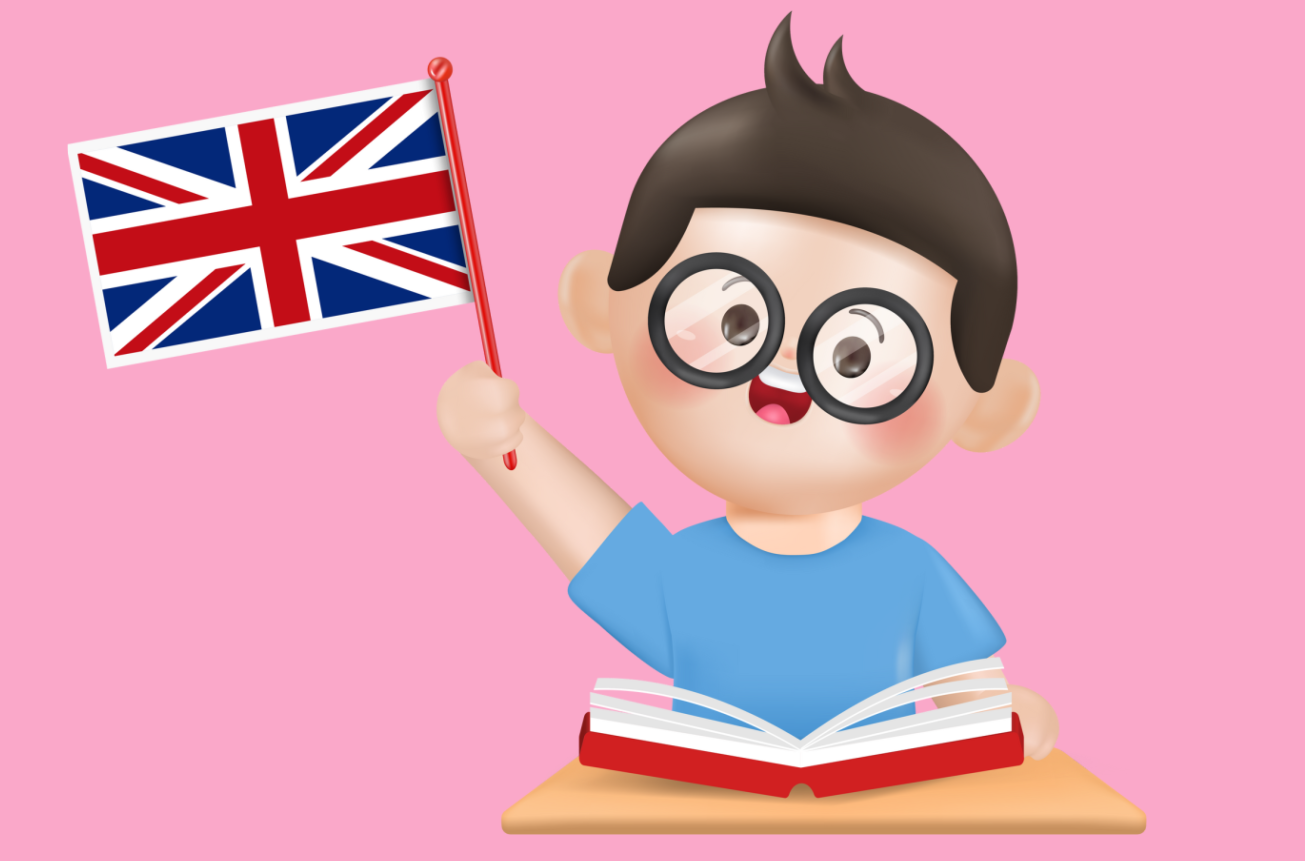 Ein Schüler lernt Englisch Dieses Bild dient zur Dekoration.