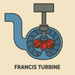 Francis-Turbine als Animation dargestellt