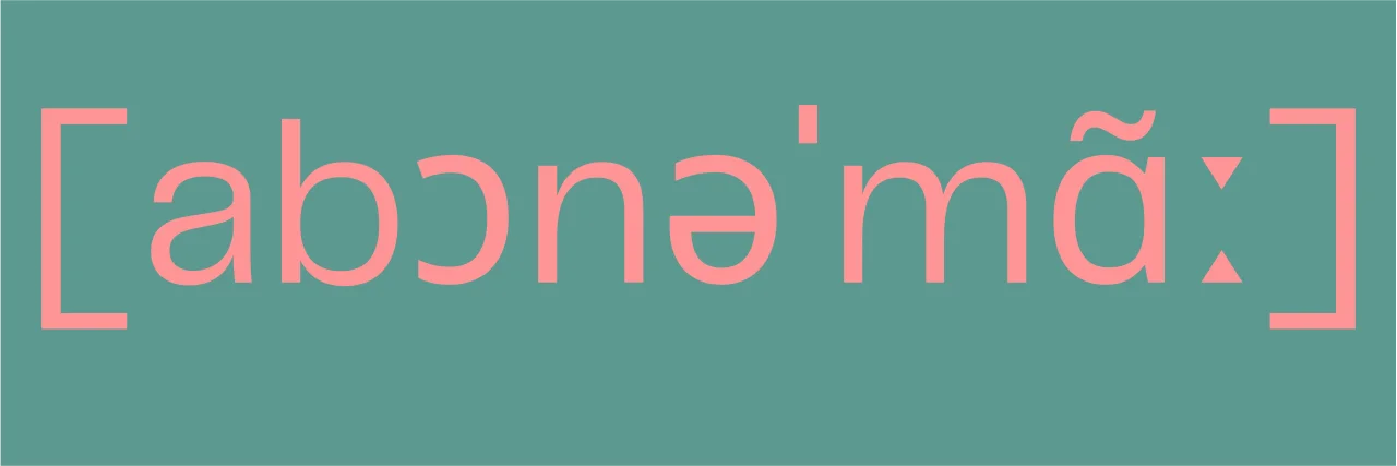 Lautschrift Beispiel darstellung des wortes abonnement in lautschrift