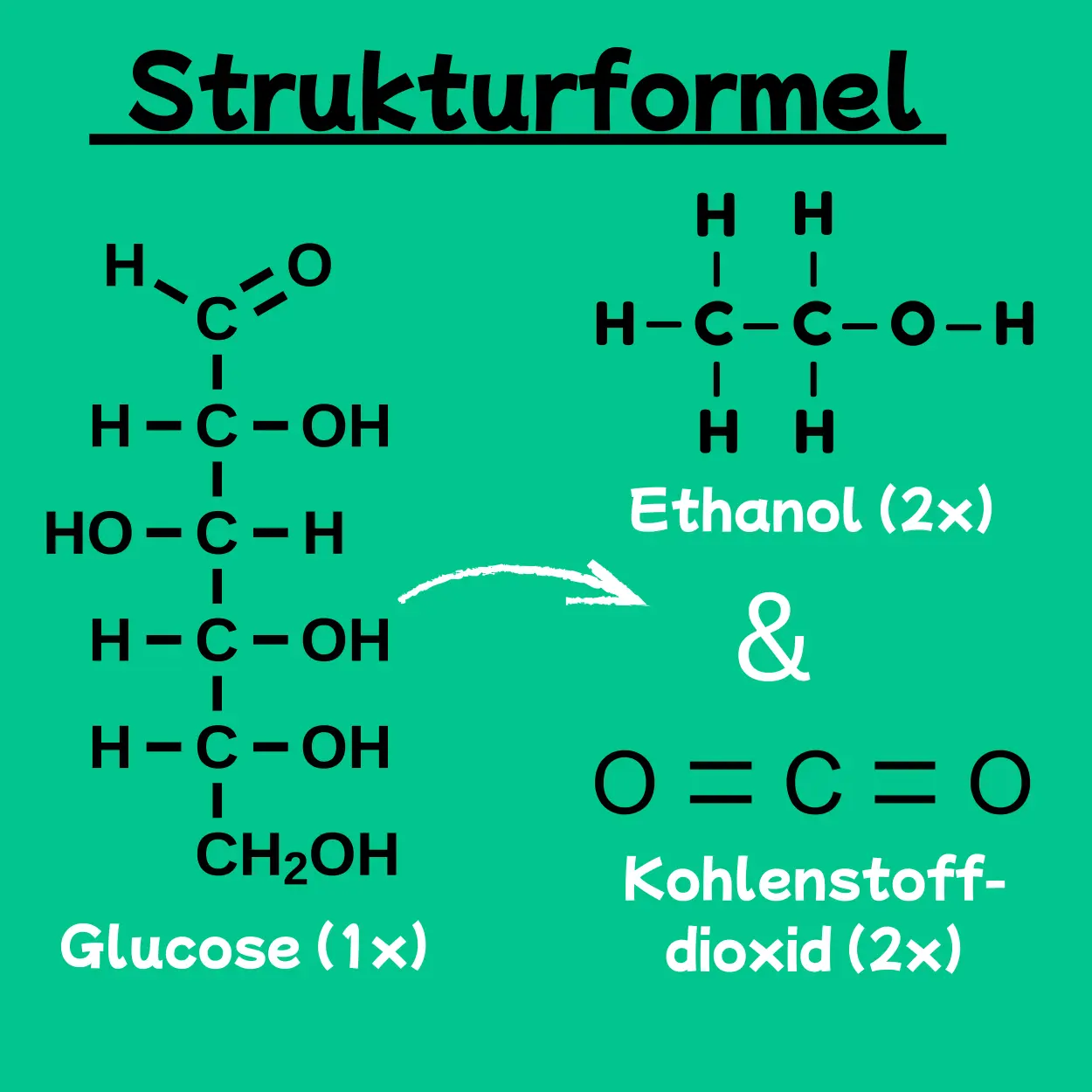 alkoholische gärung Struktur (1) alkoholische gärung reaktionsgleichung
