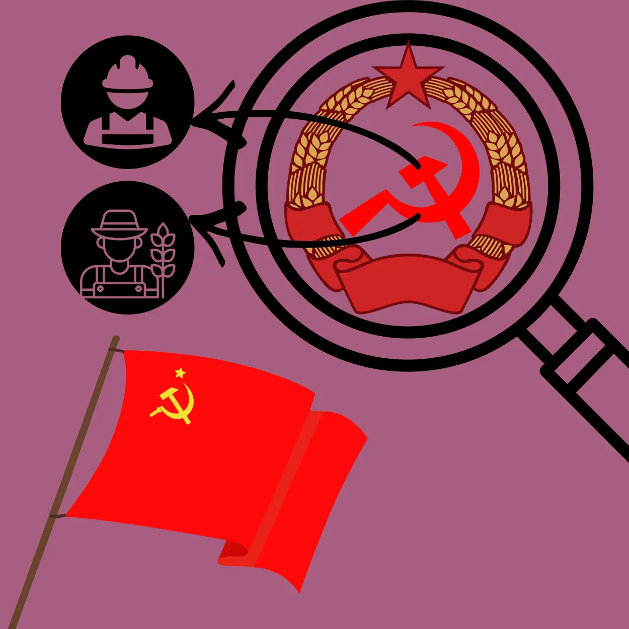 kommunismus zeichen, symbol, flagge