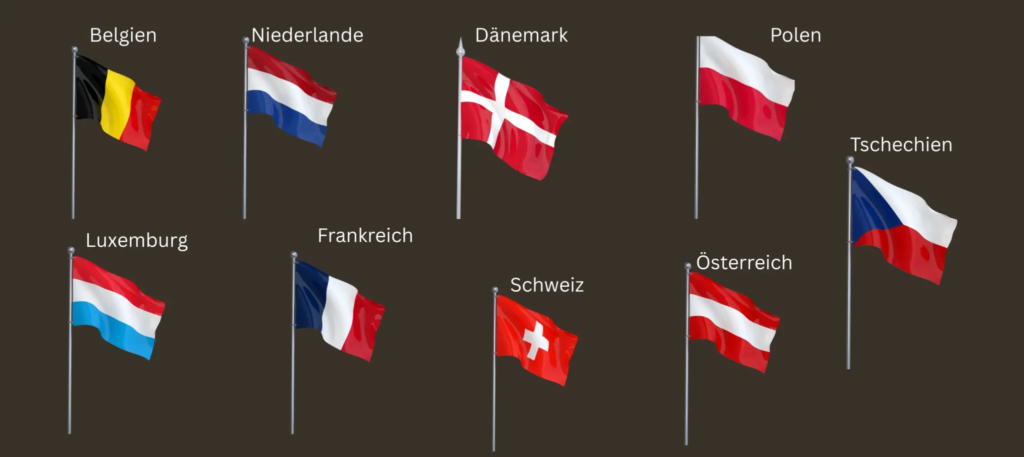 Nachbarlaender-Deutschland-Flaggen