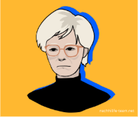 Portrait von Künstler Andy Warhol
